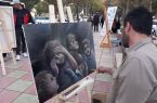 نمایش مظلومیت کودکان غزه با زبان نقاشی در کرمانشاه